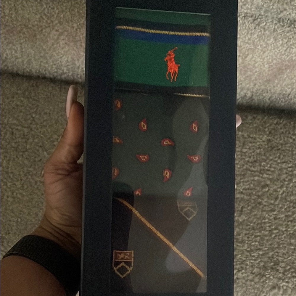 Ralph Lauren Navy and White Men's Socks